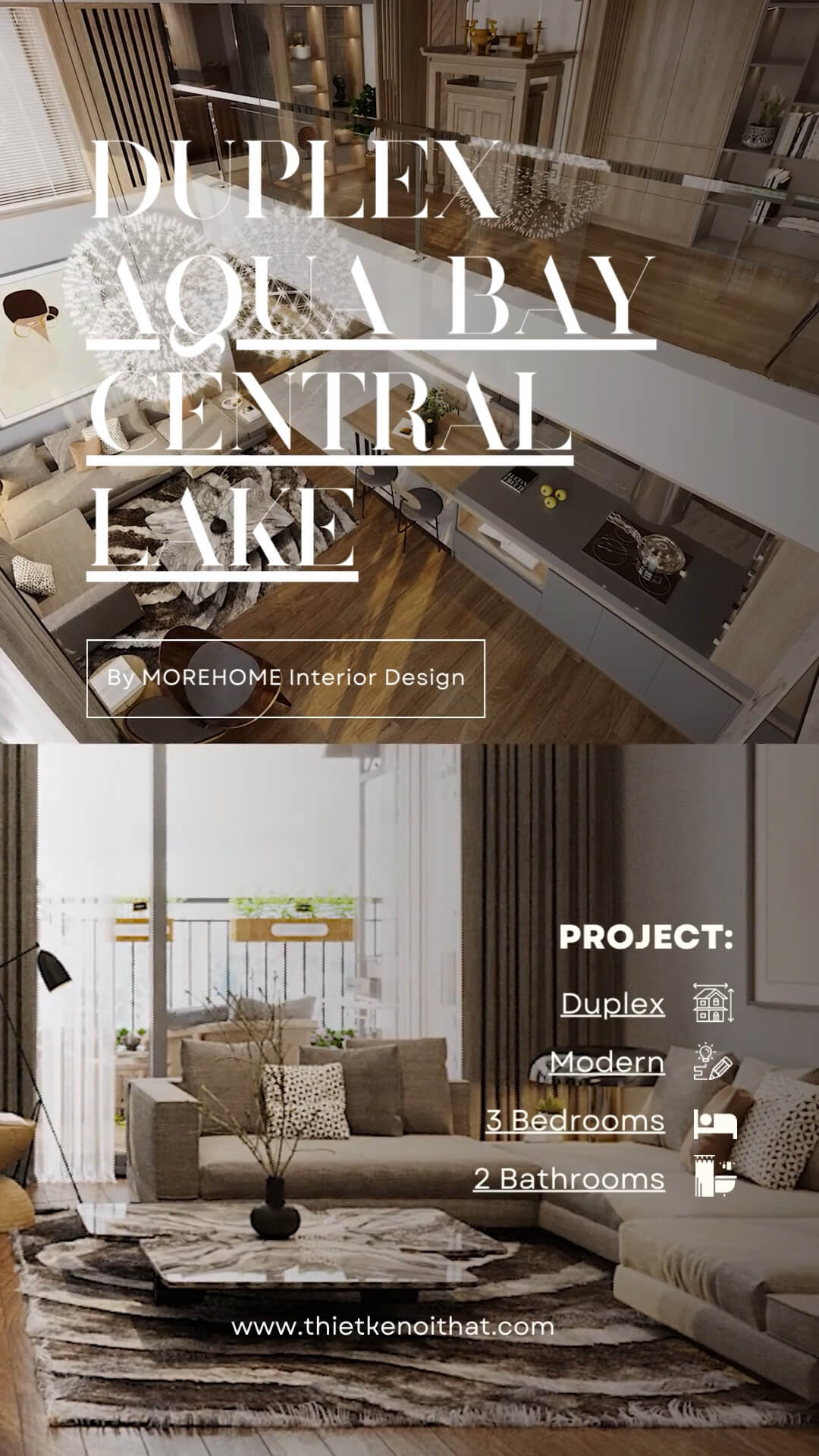 Nét Hiện Đại và Tinh Tế Chung Cư AQUA CENTRAL LAKE Chăm Chút Bởi MoreHome